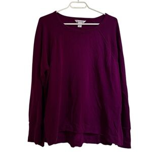 Athleta Coaster Luxe Women's Dark Maroon Long Sleeve Top